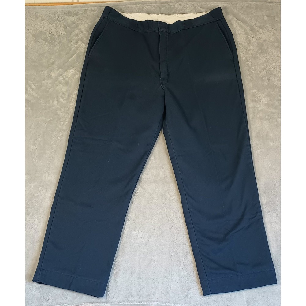 Vintage Dickies Work Pants, Circa 70's-90's, 40X30, Tartan Plaid Flannel Lined